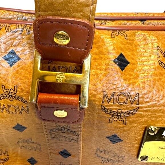 MCM Cognac Visetos Shoulder Bag - Picture 3 of 12